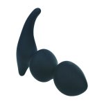 LEVELZ Double Ripple silikonowy masażer anatomiczny czarny – podwójnie profilowany model
