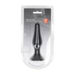 LEVELZ Slim Plug silikonowy anatomiczny L czarny – smukły model z szeroką podstawą