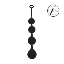 Levelz Silicone Waterdrop XL Kulki anatomiczne 50mm czarne – wydłużony model z pętlą