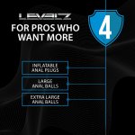 Levelz Waterdrop Balls L 40mm czarne – silikonowy system kulkowy o anatomicznym kształcie kropli