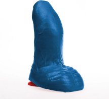 Buri M Zakrzywiony Model Intymny z Przyssawką, PVC, niebieski, długość 17 cm