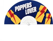 Poppers Lover – Wachlarz Dekoracyjny 64 cm, niebiesko-żołty, poliester