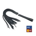 Red Leather Swift Martinet Black 75 cm – skorzany model z rzemieniami, ergonomiczny uchwyt