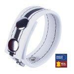 Red Leather Tippy Pasek Regulowany Skorzany Biały – anatomiczny pierścień intymny 2,3 cm