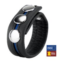 Red Leather Pasek Regulowany Skorzany Niebieski 22 mm – 30-55 mm, naturalna skora