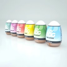 Crushious Ezy Egg Zestaw 6 modeli wielokolorowych – Elastyczne Akcesoria Intymne, TPE/ABS
