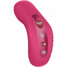 Fun Factory LAYA III malinowy – kompaktowy model masujący, falista powierzchnia, wodoodporny