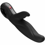 Fun Factory Lady Bi Black – dwusilnikowy model wibrujący, silikon, 21,7 cm, USB-C