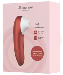Womanizer Pro Red – model z 11 trybami, technologia powietrzna, wodoodporny, USB