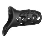 Crushious Batiatus – silikonowy pierścień intymny z wibracjami, 9 trybów, czarny, 12 cm