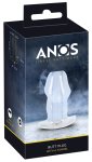 ANOS Tunnel Plug Transparent – anatomiczny korek z otworem, przezroczysty TPE, 10,2 cm
