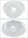 ANOS Tunnel Plug Transparent – anatomiczny korek z otworem, przezroczysty TPE, 10,2 cm