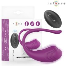 Intense Olivia Purple – wibrujące jajko z pilotem bezprzewodowym, USB, fioletowe, 10 trybów