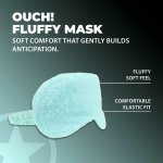 Bijoux Indiscrets Fluffy Mask Powder Blue – miękka maska na oczy, pudrowy błękit, anatomiczna