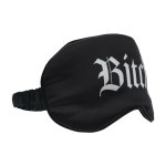 Bijoux Indiscrets Printed Satin Mask Black – satynowa maska na oczy z nadrukiem, czarna