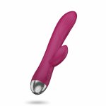 Easytoys Vibe Rabbit Vibrator Raspberry Pink, silikonowy, wodoodporny, ładowany USB