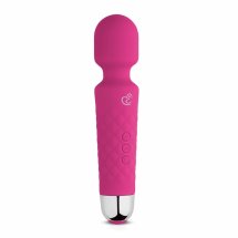 EasyToys Mini Wand Pink kompaktowy masażer wielofunkcyjny, 18 trybów, silikon medyczny