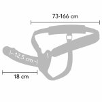 Hidden Desire Inferno – silikonowy rękaw intymny z uprzężą 18 cm, czarny, regulowany pas