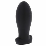 Hidden Desire Extreme Heavy Stretcher – korek silikonowy M, czarny, szeroka podstawa