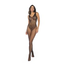 Mapele Leopard Fishnet Bodystocking Czarny Uniwersalny bezszwowa konstrukcja