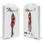 Mapele Leopard Fishnet Bodystocking Czarny Uniwersalny bezszwowa konstrukcja