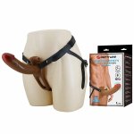 Pretty Love Bradden wibrujący system intymny strap-on 18 cm, czarny, 10 trybów, regulowane paski