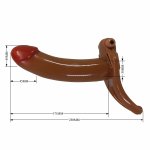 Pretty Love Bradden wibrujący system intymny strap-on 18 cm, czarny, 10 trybów, regulowane paski
