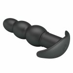 Pretty Love AEAEAS silikonowy wibrujący korek analny, 10 trybów, czarny, ergonomiczny
