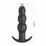 Pretty Love AEAEAS silikonowy wibrujący korek analny, 10 trybów, czarny, ergonomiczny