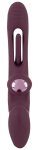 Javida Strapless Strap-On Flic podwójny wibrator bez uprzęży, silikon, pilot, 23,5 cm