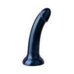 Easytoys Dildo Collection Metallic Glitter 19 cm, silikonowy model, metaliczny brokat