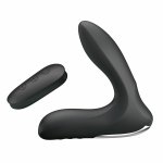 MR PLAY masażer prostaty z pilotem, nadmuchiwany, 12 trybów, silikon medyczny, czarny