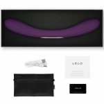 LELO Boomerang wibrator dwustronny, fioletowy, silikon medyczny, wodoodporny