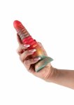 NS Novelties Colours Stacked 6 inch, trojkolorowy model silikon premium, 15 cm, satyna