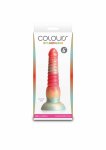 NS Novelties Colours Stacked 6 inch, trojkolorowy model silikon premium, 15 cm, satyna
