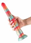 NS Novelties Colours Stacked 12 inch, trojkolorowy silikon premium, 30 cm, liquid silicone