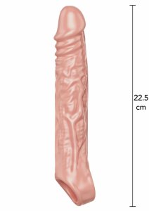 TOYJOY Extension Sleeve TPE XL 22,5 cm, elastyczna nakładka powiększająca, transparentna