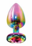TOYJOY Twilight Booty Jewel Large – metalowy model z tęczowym kryształem, rozmiar L
