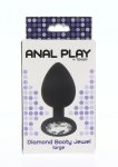 TOYJOY Diamond Booty Jewel Large – silikonowy model intymny z kryształkiem, 9,5 cm