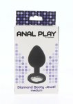 TOYJOY Diamond Booty Jewel Medium – silikonowa maszyna intymna z kryształem, 8 cm