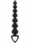 TOYJOY Heart Beads – silikonowe koraliki intymne z uchwytem serce, 7-stopniowe