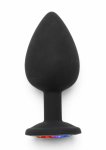 TOYJOY Rainbow Booty Jewel Large – silikonowy model z tęczowym kryształem, 9,5 cm