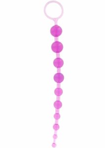ToyJoy Thai Toy Beads – kulki intymne silikonowe, czarne, 21 cm, elastyczny sznur