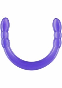 TOYJOY Double Digger Dong 45 cm dwustronny model PVC transparentny z żebrowanymi końcówkami