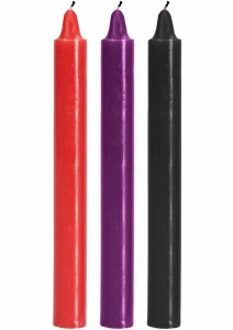 TOYJOY Japanese Drip Candles zestaw 3 świec do gry z temperaturą, bezzapachowe, różne kolory