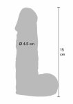 ToyJoy Prince Charming Dong 15 cm anatomiczny model silikonowy beżowy, wodoodporny