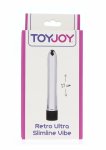 ToyJoy Retro Ultra Slimline Vibrator smukły model w stylu vintage srebrny, anatomiczny kształt