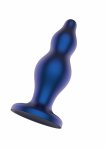 TOYJOY The Striker metaliczny niebieski korek analny silikonowy z ergonomiczną podstawą