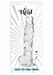 TOYJOY Get Real Clear Dildo TPE 22,5 cm – przezroczysty, elastyczny model z przyssawką