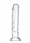 TOYJOY Get Real Clear Dong 19 cm – przezroczysty model TPE z przyssawką, anatomiczny